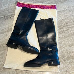 Tory Burch Knee-High Leather Boots w/ Dust Bag